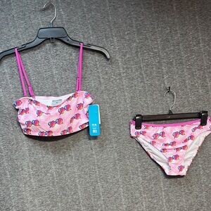 NWT Vibrant Pink Sunglass Heart Bikini Set
